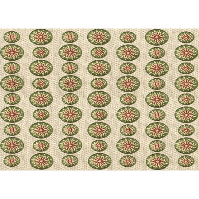 Ahgly Tapis Rectangulaire Lavable en Machine Intérieur Transitionnel Kaki Or, 7 Pieds x 10 Pieds