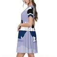 thumbnail image 2 of Lsque Bernese Robe Décontractée Imprimée pour Femmes T-Shirt d'Été à Manches Courtes Col Rond, 2 of 6