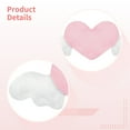 thumbnail image 3 of 2 Pcs Plush Heart Shaped Pillow, Pink Car Headrest Pillow with Angle Wings, Cute Soft Neck Support Cushion, Ideal for Comfort and Style in Cars, Reusable and Washable, 19.3 x 9.1", 3 of 5