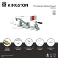 thumbnail image 5 of Kingston FB121DKL Kaiser Two-Handle 2-Hole 8" Centerset Kitchen Faucet in Polished Chrome, 5 of 5