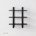 thumbnail image 4 of Nathan James Benji Mid Century Wall Unit Bookcase, Decorative Floating 3-Tier Wood Shelf, Black Oak, 4 of 6
