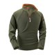 thumbnail image 1 of Blusa y camisa de manga larga con cuello alto para hombre, estilo casual con media cremallera, color bloque, cuello alto, manga larga, suéter para hombre, parte superior de poliéster, 1 of 8