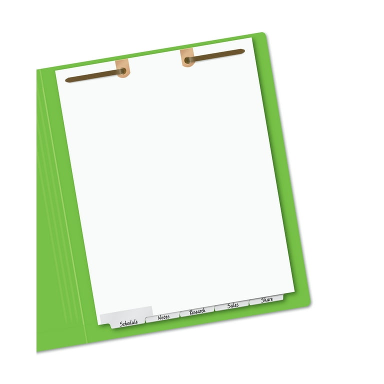 Write and Erase Tab Dividers for Classification Folders, Narrow Bottom Tab, 5-Tab, 11 x 8.5, 1 Set Write and Erase Tab Dividers for Classification Folders, Narrow Bottom Tab, 5-Tab, 11 x 8.5, 1 Set