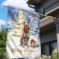 thumbnail image 3 of Merry Christmas Weimaraner Snowy Winter with Gifts Tree Decorations House Flag 28x40in Double Sided Weim Gray Ghost Dog Lover Outdoor Decor - 12020, 3 of 5