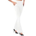 thumbnail image 5 of Prdecexlu Flare Yoga Pants Women Petite High Waist Leggings Stretch Bootcut Workout Pants Full Length Trousers Athletic Gym Running Leggings White L, 5 of 5