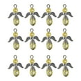 thumbnail image 2 of GUOOL 12pcs Crystal Faceted Angel Charms Antique Fairy Pendants For Jewelry Making Citrine, 2 of 9