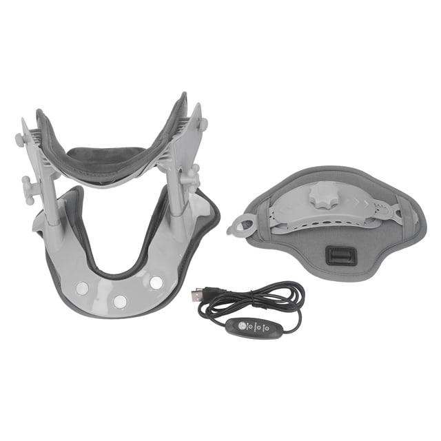 Dispositivo de tracción cervical para el cuello, camilla eléctrica ajustable para el hogar con compresas calientes
