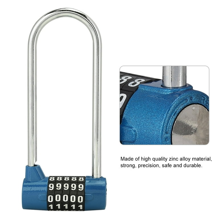 Fugacal Zinc Alloy U shape Combination Digit Password Code Lock