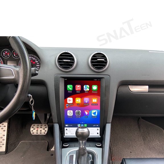 SNATEEN 12.1 inch Carplay Screen/Radio/Multimedia Player for Audi A3 2008-2012 Universal Car Navigation/GPS Upgrade Headunit Android Display Video 1080P Touch Screen Replace System