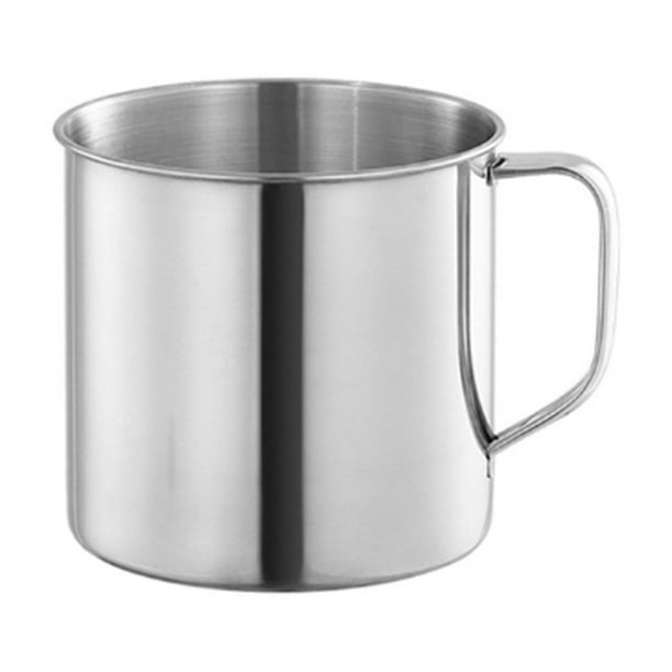 Taza de café de acero inoxidable ZJDOAK con asa, taza para acampar, tazas de espresso de acero inoxidable, vasos de chupito de metal, taza de té, taza para fiesta de té, ideal para eventos al aire
