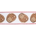 thumbnail image 4 of LaRibbons 2 1/2" Faux Linen Heat Transfer Wired Ribbon | Baseball Glove | 10 Yard Roll, 4 of 5