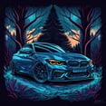 thumbnail image 4 of Maki 26x26 Black Modern Wood Framed Wall Art Titled - Surreal Bmw 3 Series Amg Iv, 4 of 6