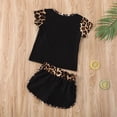 thumbnail image 3 of Toddler Girls Outfits, Baby Girl Clothes Leopard Camo Printed Short Sleeve T Shirt Shorts Summer Clothes Set, 3 of 6