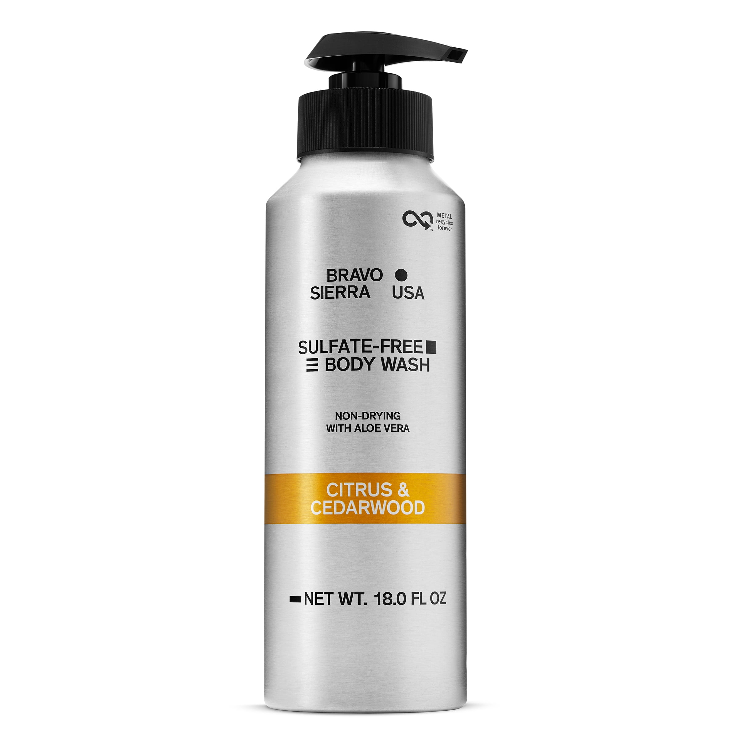 Bravo Sierra Liquid Body Wash for Men, Citrus & Cedarwood, 18 oz