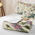 thumbnail image 4 of Erosebridal Retro Blossom Twin Quilt Set, Vintage Flower Twin Coverlet Set, Black Reversible, Pastel Cream, 2 Pieces (1 Bedspread and 1 Pillowcase), 4 of 7