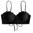 thumbnail image 1 of Women's Retro Soft Pads Underwire Vintage Bikini Swimsuits Tops Solid Color S, 1 of 4