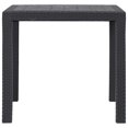 thumbnail image 3 of vidaXL Garden Table Brown 79x79x72 cm Plastic Rattan Look, 3 of 4