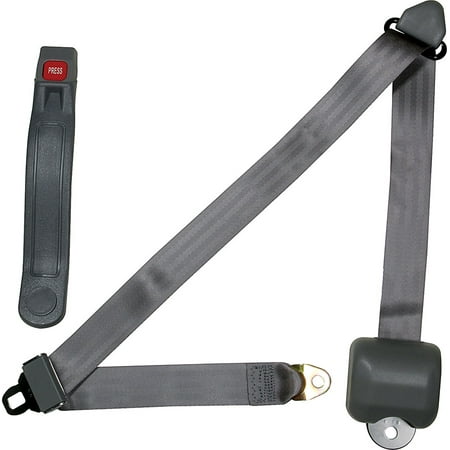 - Allstar Performance Lap/Shoulder Seat Belt Push Button Buckle Gray P/N 98116