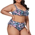 thumbnail image 3 of Gibobby Women's String Two Piece Halter Top Triangle Bikini Set with Tie Side Bottom Sexy Swimsuit Bathing Suits(Grey,XXL), 3 of 9