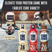 Fairlife Core Power 26g Protein Milkshake - Chocolate, Strawberry Banana, Vanilla - 12 Pack of 14oz