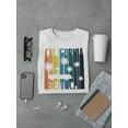 thumbnail image 3 of California Beach Surfboard Art T-Shirt Men -Image by Shutterstock, Male x-Large, 3 of 4