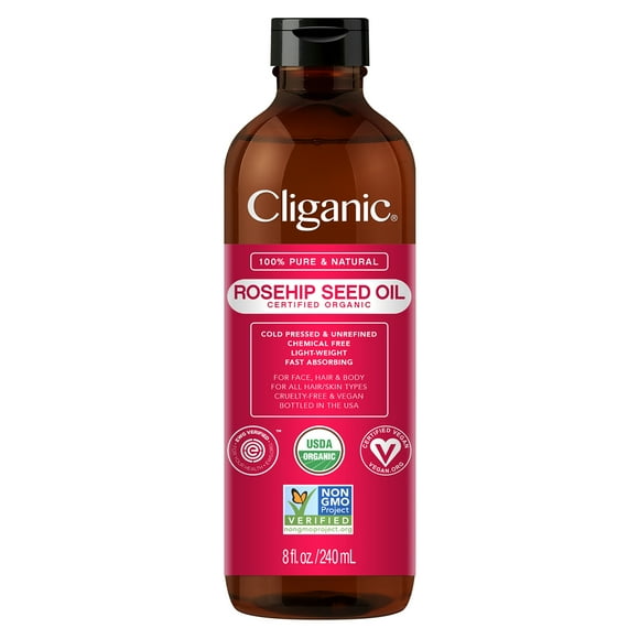 Aceite Facial Cliganic Organic Rosehip 236 ml Para Todo Tipo de Piel