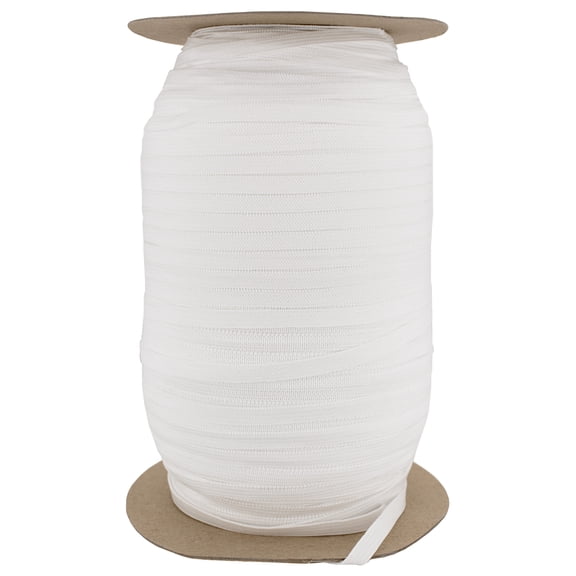Country Brook Design® 1/4 inch White Elastic Polyester Webbing, 100 Yards