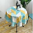 thumbnail image 1 of Nappe Ronde Longue Style Nordique Simple Imperméable Restaurant Hôtel Maison Table à Manger Ronde Nappe Imprimée, 1 of 7