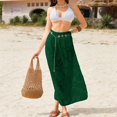 thumbnail image 7 of Siminsem Women's Long Chiffon Sarong Swimsuit Coverup Under $10 Floral Tie Wrap Skirt for Beach Bathing Suit Pareo Adjustable Side Knot One Size, 7 of 7