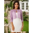 thumbnail image 3 of INSPIRE CHIC Cardigan Court en Dentelle Florale pour Femmes, 3 of 6