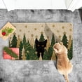 thumbnail image 4 of Sm:)e Pine Tree Cat Christmas Doormat 17x29 Inch, Non Slip Linen Door Mat Inside Washable Entryway Carpet Rug for Porch Patio Hallway, 4 of 8