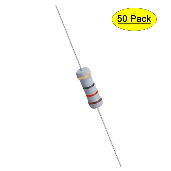 Uxcell 50Pcs 1W 1 Watt Metal Oxide Film Resistor Axile 12 Ohm ±5% Tolerance