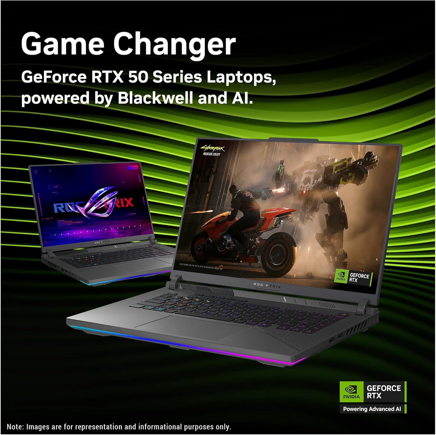 ASUS ROG Strix G16 Gaming Laptop, AMD Ryzen 9-8940HX, 64 GB DDR5 RAM, 2 TB PCIe SSD, 16" WUXGA (1920x1200) 165Hz Display, Nvidia G-Force RTX 5070Ti, 4-Zone RGB Backlit Keyboard, W11 Pro, Eclipse Grey