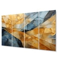 thumbnail image 2 of Designart "Golden Geometry Hardedge Art wall art I" Modern Metal Wall Art Set, 2 of 5