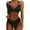 Black, variant on LUOGENLI Womens Swimsuit Set Women 2 Piece Bathing Suits Push up Bikini Set Swimsuit Vintage Swimwear White Size L