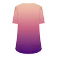 thumbnail image 4 of mfyjkho Tops Para Hacer Ejercicio, Jersey De Mujer De Manga Corta Con Cuello Redondo, Plisado En El Pecho, Estampado De Color Degradado Tops Para Salir Para Mujer S, 4 of 5