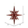 thumbnail image 2 of Vickerman Vickerman 12" Ornement de Noël Étoile Rouge Irisé, 2 of 2