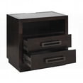 thumbnail image 3 of Bedroom Furniture 1pc: Charcoal Finish Nightstand with 2 Drawers & USB Power, Stylish Design, 3 of 7