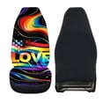 thumbnail image 2 of Uourmeti Car Seat Covers Premium Front Car Seat Cover Polyester Personalized, Suitable for Automobile Van, LOVE, 2 of 6