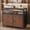 Dark Walnut, variant on Fnova Modern Lateral File Cabinet with Lock for Letter-Sized File, Rolling Wood Filing Cabinet Printer Stand with 2 Drawers, Dark Walnut