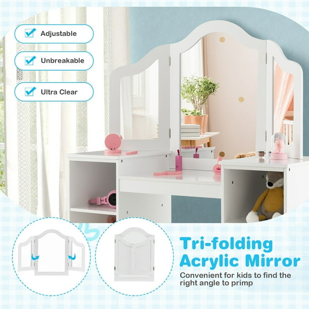 Deluxe 2 piece vanity set with mirror hotsell