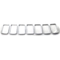 thumbnail image 3 of 7 piezas Front Grille Grill Accesorios ABS Cover de reemplazo Galvanizar Cola Parrilla delantera, 3 of 8