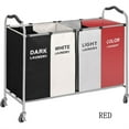 thumbnail image 2 of 320L Laundry Basket Sorter 4 sections,Laundry Hamper Cart Organizer For Dirty Clothes ,Storage And Organization With Clothes,Toys,Towels,Blankets For Laundry Room ,Bedroom & Bathroom（4 colors）, 2 of 8