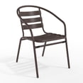 thumbnail image 3 of Flash Furniture Bronze Metal Restaurant Stack Chair with Metal Slats, 3 of 13