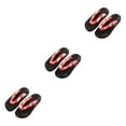 thumbnail image 2 of maskred Sabots Japonais Pantoufles Geta Sandales pour Hommes Femmes à la Mode et Polyvalentes Rouge Rond Taille 40 3Set, 2 of 6