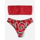 thumbnail image 2 of Gibobby Conjunto de Bañador Sexy Bikini traje de baño dos tubos traje de baño hasta piezas ropa de playa push-up mujer estampado traje de baño Tankinis c(Rojo,CH), 2 of 5