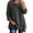 Dark Gray, variant on Tqcoqu Women's Cotton Linen Long Sleeve Loose Tunic Blouse,Round Neck Pleated Front Tops,2026 Spring Fall Trendy Clothes,Blue Women's S-XXXL