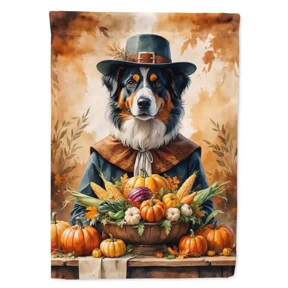 Carolines Treasures DAC8298GF 15.5 x 11.25 in. Australian Shepherd Thanksgiving Garden Flag