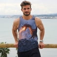thumbnail image 6 of Pofeuu Winter Fire Dragon Print Men's Workout Tank Tops Sleeveless Muscle Gym Shirt Quick Dry-, 6 of 7