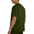 thumbnail image 7 of UVEASISHA Scrub Shirt for Men Stretch V Neck Scrubs Short Sleeve Lightweight Nursing Uniforms Solid Color Casual Medical Working T-Shirts with Pockets Army Green XL, 7 of 7